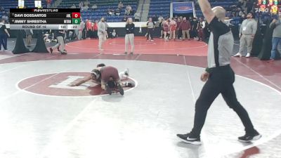 132 lbs Round Of 16 - Davi DosSantos, Arlington vs Jimmy Shrestha, Watertown