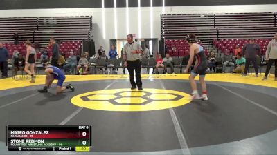 119 lbs Round 1 (8 Team) - Stone Redmon, Roundtree Wrestling Academy vs Mateo Gonzalez, PA Alliance