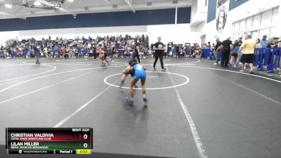 49 lbs Round 1 - Lilah Miller, RBWC (Rancho Bernardo) vs Christian Valdivia, Total Kaos Wrestling Club