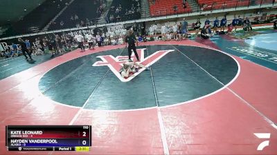 110 lbs Champ Round 1 (16 Team) - Kate Leonard, Oregon Red vs Hayden Vanderpool, Alaska