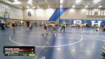 91 lbs Quarterfinal - Benjamin Jaynes, Mountain Ridge Youth Wrestling vs Brock Mumford, Lone Peak Elite