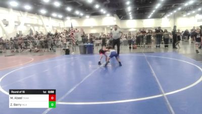 49 lbs Round Of 16 - Mika Abeel, Team Aggression vs Zachary Barry, Inland Elite