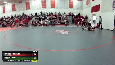 100 lbs 3rd Place Match - Marlee Herbert, Marlington vs Giulia Zayas, Aurora