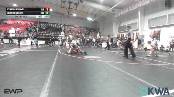 85 lbs 3rd Place - Joseph Kidwell, Raw Wrestling Club vs LEBRAE JONES, HURRICANE WRESTLING ACADEMY