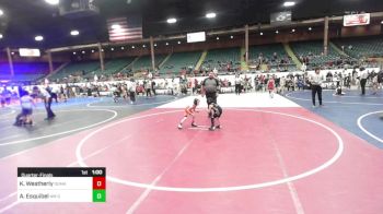 46 lbs Quarterfinal - Kreed Weatherly, Dumas Wrestling Club vs Aspen Esquibel, NM Gold