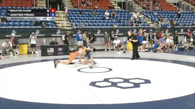 113 lbs Cons. Quarters - Braxton Plunk, Oklahoma vs Leonydes Peraza, Florida