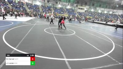 165 lbs Semifinal - Bella Carver, North Fork vs Jada Lucas, Widefield Wrestling Club