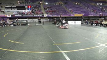 103 lbs Placement Matches (16 Team) - Brianne Graves, North Central College vs Heather Crull, McKendree University