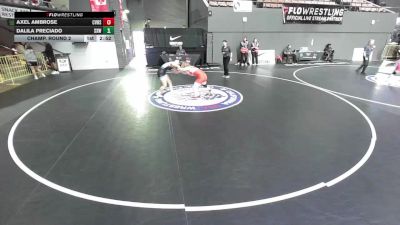 Champ. Round 2 - Axel Ambrose, Castro Valley High School Wrestling vs Dalila Preciado, Surfside X Wrestling