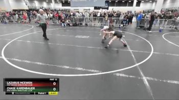 87 lbs Quarterfinal - Chase Karenbauer, Bad Karma Wrestling Club vs Lazarus McEwen, Mat Demon Wrestling Club