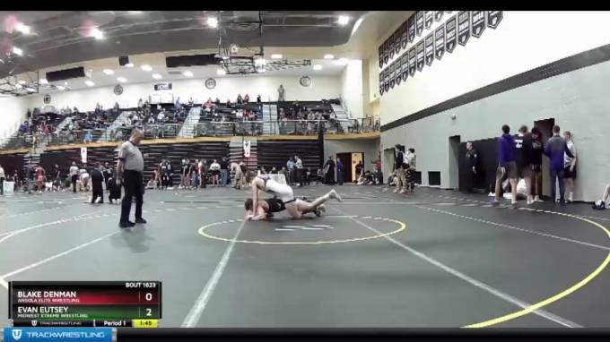 152 lbs Champ. Round 2 - Evan Eutsey, Midwest Xtreme Wrestling vs Blake ...