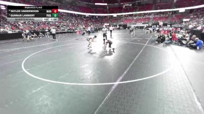 D3-106 lbs Quarterfinal - Gunnar Lambert, Princeton/Green Lake vs Taylor Underwood, Marathon