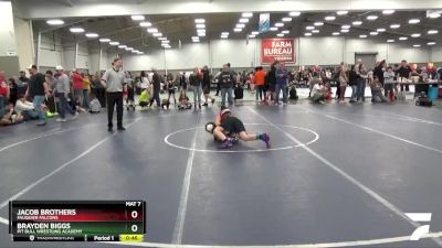 98 lbs Quarterfinal - Jacob Brothers, Fauquier Falcons vs Brayden Biggs, Pit Bull Wrestling Academy