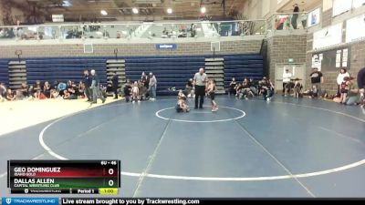 46 lbs Quarterfinal - Geo Dominguez, Idaho Gold vs Dallas Allen, Capital Wrestling Club