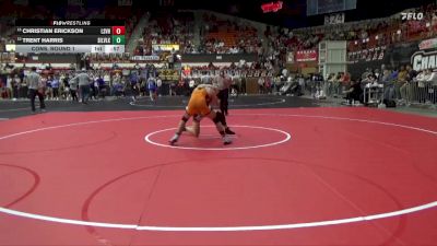 157 lbs Cons. Round 1 - Trent Harris, Silver Lake Hs vs Christian Erickson, Lindsborg-Smoky Valley Hs