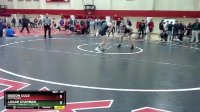 157 lbs Cons. Round 3 - Gideon Cole, Unattached vs Logan Chapman, Umpqua Community College