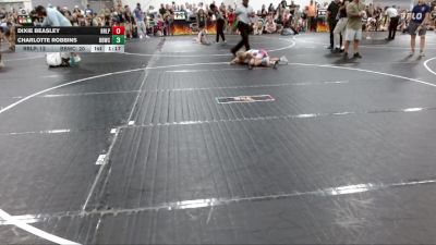 64 lbs Round 2 (4 Team) - Dixie Beasley, R&R Ladies Purple vs Charlotte Robbins, Backyard Bullies Wrestling Club