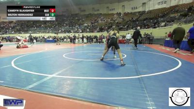 101 lbs Consi Of 32 #2 - Camdyn Slaughter, Mustang Middle School vs Milton Hernandez, Clinton, Ok