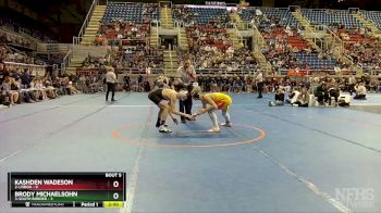 127 lbs Semis - Kashden Wadeson, 2-Lisbon vs Brody Michaelsohn, 3-South Border