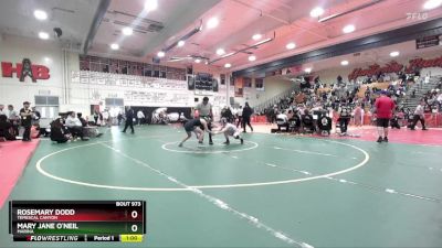 125 lbs 3rd Place Match - Rosemary Dodd, Temescal Canyon vs Mary Jane O`neil, Marina