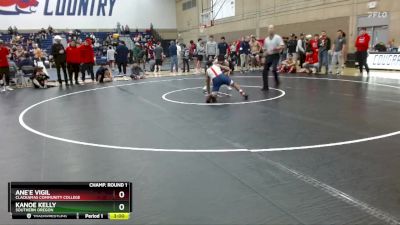 125 lbs Champ. Round 1 - Ane`e Vigil, Clackamas Community College vs Kanoe Kelly, Southern Oregon