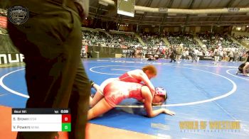 120 lbs Consi Of 4 - SophieAnn Brown, Storm Wrestling Center vs Victoria Powers, Nebraska Wrestling Academy