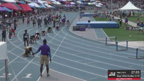 2026 AAU Junior Olympic Games - Youth Boys' 200m Hurdles, Prelims 4 - Age 14