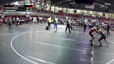 120 lbs Cons. Round 2 - Wyatt Meunier, Amherst Wrestling Club vs Von Barrett, Sutherland Youth Wrestling Club