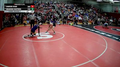 160 lbs Cons. Round 2 - Hunter Ryan, Southmoreland Hs vs Braeden Watters, Plum Hs