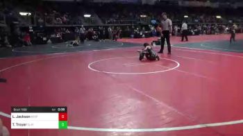 53 lbs Consi Of 4 - Levi Jackson, Bedford Youth Wrestling vs Teague Troyer, Olathe Raptor Wrestling Club