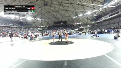 Girls 3A 115 lbs Champ. Round 1 - Grace Odum, River Ridge (Girls) vs Isla O`Neil, Kennewick (Girls)