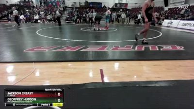 285 lbs Quarterfinal - Geoffrey Hudson, Westminster University vs Jackson Creasy, Eureka