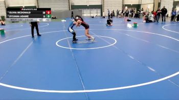 110-120 lbs 2nd Place Match - Olivia McDonald, SEM Mustangs vs Sylvana Adame, Las Animas