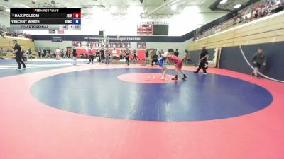 138 lbs Quarterfinal - Dax Folsom, Open Mats Wrestling Club vs Vincent White, Big Red Wrestling Club