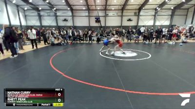 132 lbs Champ. Round 1 - Nathan Curry, Bear Claw Wrestling Club- Maple Valley Jr Wrestling vs Rhett Peak, Cowboy Wrestling Club