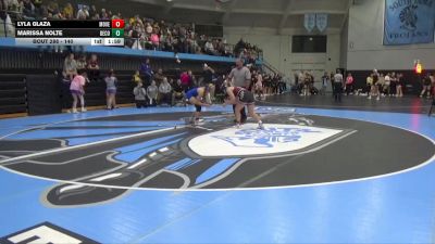 140 lbs 7th Place Match - Marissa Nolte, Benton Community vs Lyla Glaza, Mount Vernon