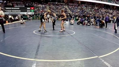 2A 175 lbs Quarterfinal - Tyson Thompson, West Stokes vs Brock Blizzard, John M. Morehead High School