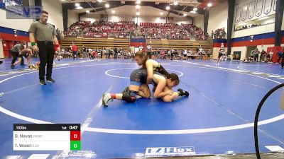 110 lbs Rr Rnd 2 - Breana Navas, Henryetta Knights Wrestling Club vs Teagan Wood, Cleveland Take Down Club