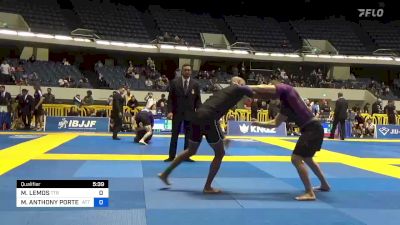 MAXWELL LEMOS vs MICHAEL ANTHONY PORTER 2022 World IBJJF Jiu-Jitsu No-Gi Championship