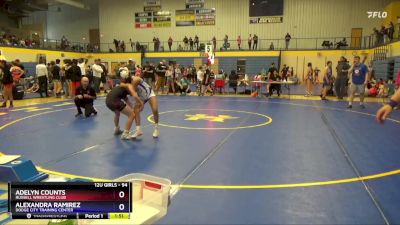 94 lbs Round 3 - Adelyn Counts, Russell Wrestling Club vs Alexandra Ramirez, Dodge City Training Center