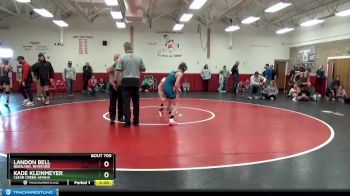 106 lbs 13th Place Match - Kade Kleinmeyer, Clear Creek-Amana vs Landon Bell, Highland, Riverside
