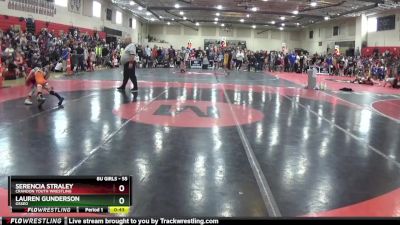 55 lbs Round 2 - Lauren Gunderson, Osseo vs Serencia Straley, Crandon Youth Wrestling