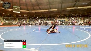 55 lbs Quarterfinal - Everett Luxton, Bartlesville Wrestling Club vs Sawyer Simpson, Salina Wrestling Club