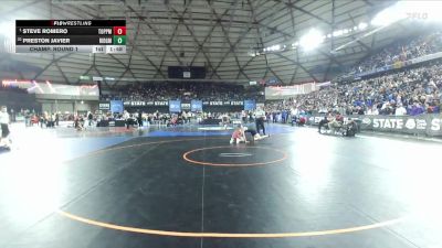 Boys 2A 126 lbs Champ. Round 1 - Steve Romero, Toppenish vs Preston Javier, Ridgefield