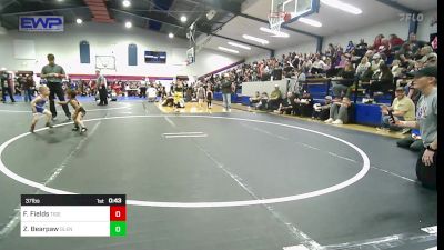 37 lbs Quarterfinal - Flint Fields, Tiger Trained Wrestling vs Zoday Bearpaw, Glenpool Warriors