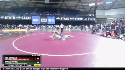 58 lbs Quarterfinal - Koi Aguilar, White River Hornets Wrestling Club vs James Irvine, Team Aggression Wrestling Club