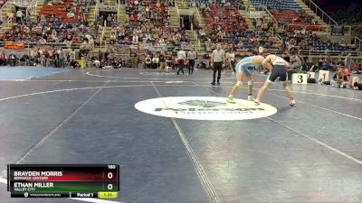 160 lbs Semifinal - Ethan Miller, Valley City vs Brayden Morris, Bismarck Century