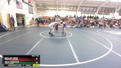 190 lbs Cons. Round 4 - Kruz Hancock, Yuma Catholic vs Declan Yates, Sandra Day OConner