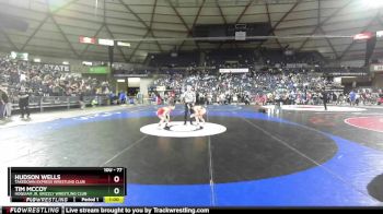 77 lbs Quarterfinal - Tim McCoy, Hoquiam Jr. Grizzly Wrestling Club vs Hudson Wells, Takedown Express Wrestling Club