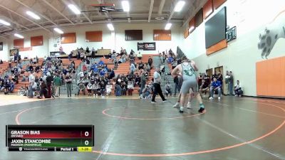 285 lbs Quarterfinal - Jaxin Stancombe, Madison (Mansfield) vs Grason Bias, Ontario